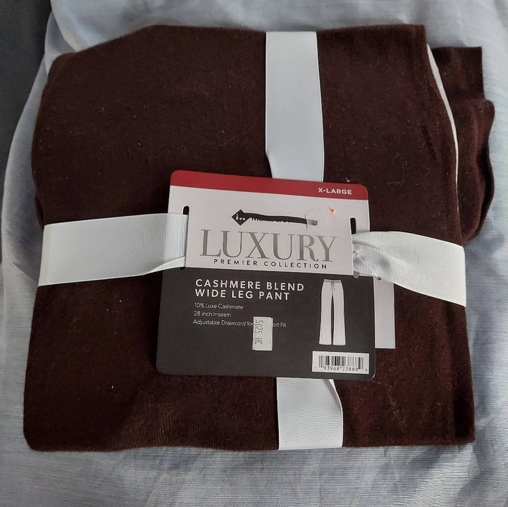 NWT Member's Mark Women's Cashmere Blend Wide Leg Pants